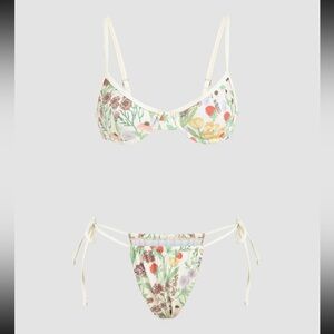 Floral Cream Underwire Bikini